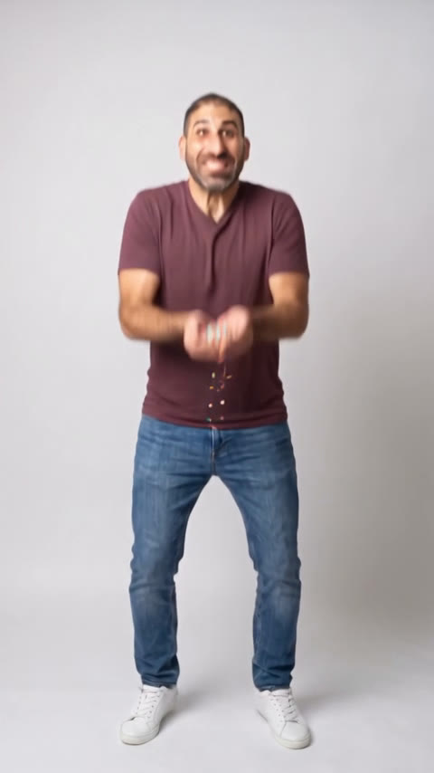 לפני: הקליפ שנוצר על רקע סטודיו